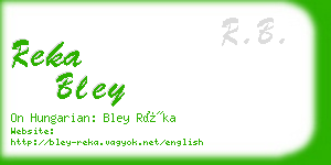 reka bley business card